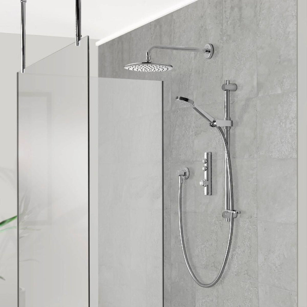 Aqualisa iSystem Smart Divert Concealed Adjustable With Wall Fx Heads HP/CombiISD.A1.BV.DVFW.23