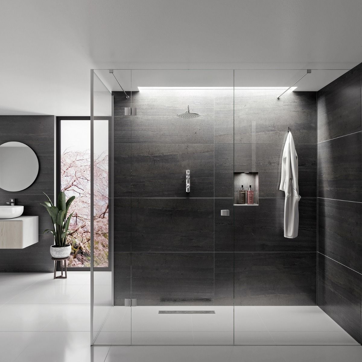 Aqualisa iSystem Smart Concealed With Wall Fix Head HP/CombiISD.A1.BFW.23