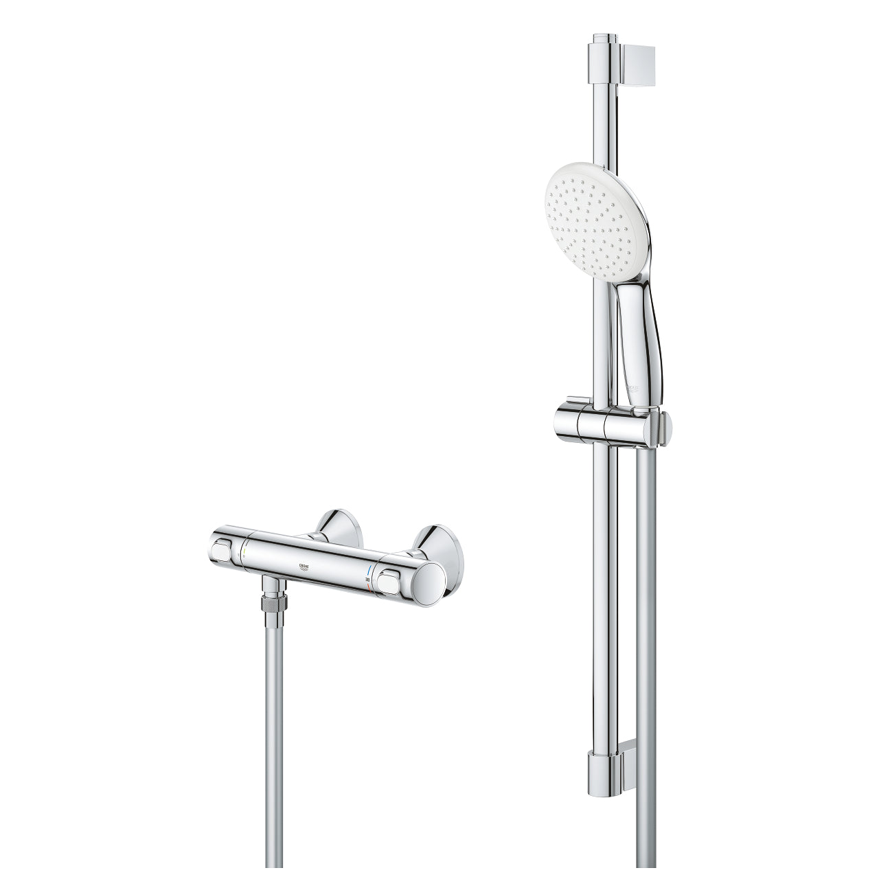 Grohe Grohtherm 500 Thermostatic Mixer Bar Shower Chrome