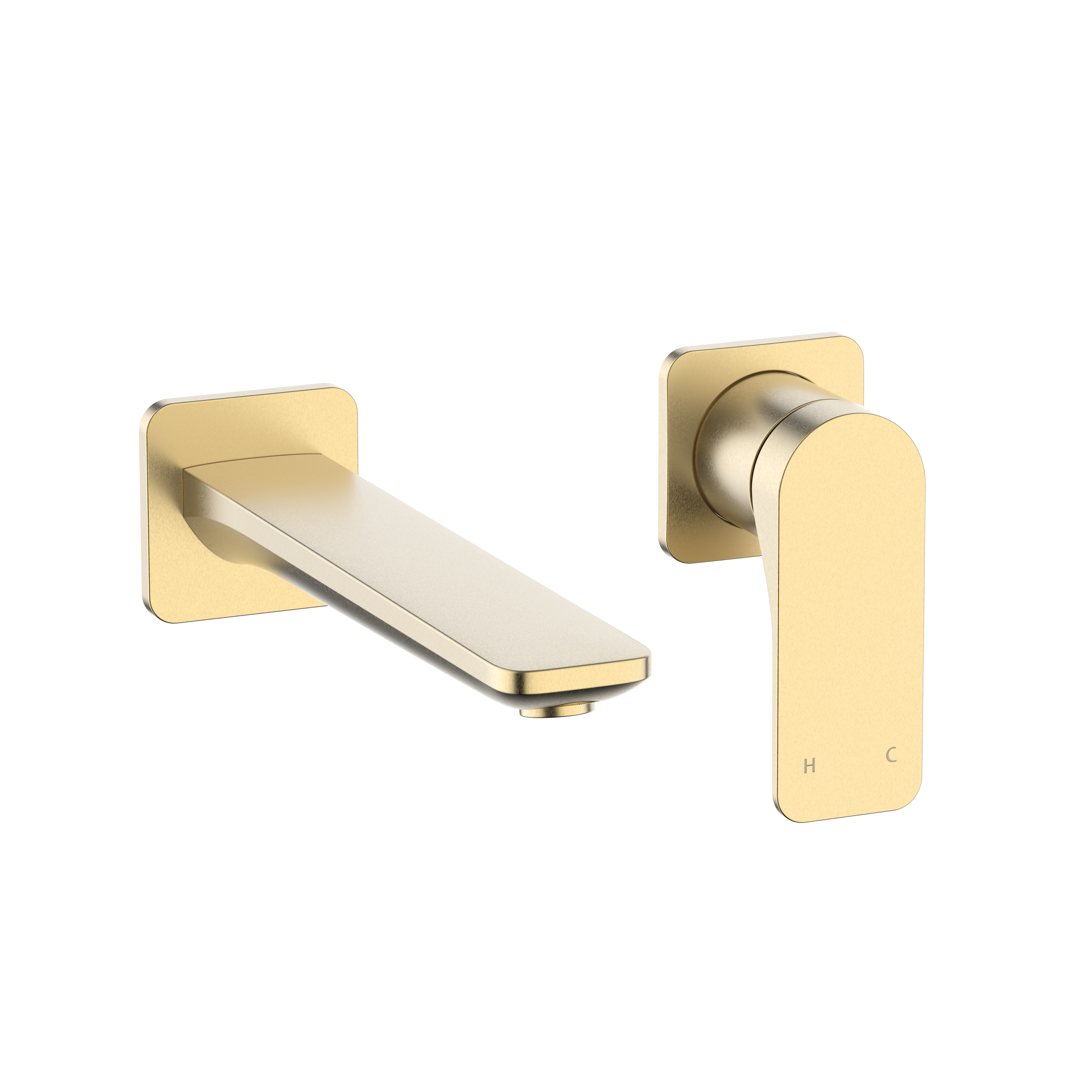 Crosswater Fuse 2H Basin Set Wall Mounted Brushed Brass