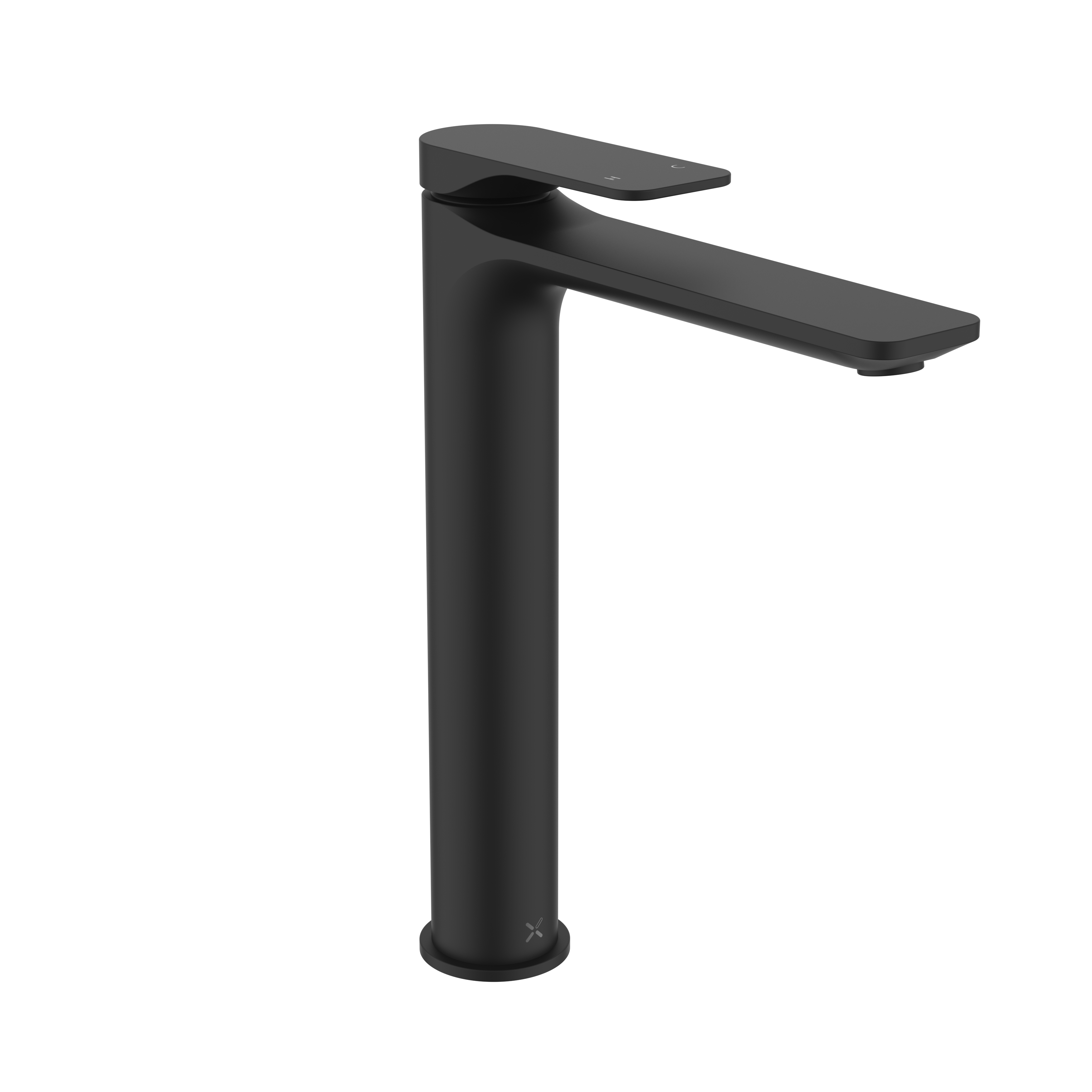 Crosswater Fuse Tall Basin Monobloc Mixer Tap With Clicker Waste Matt Black