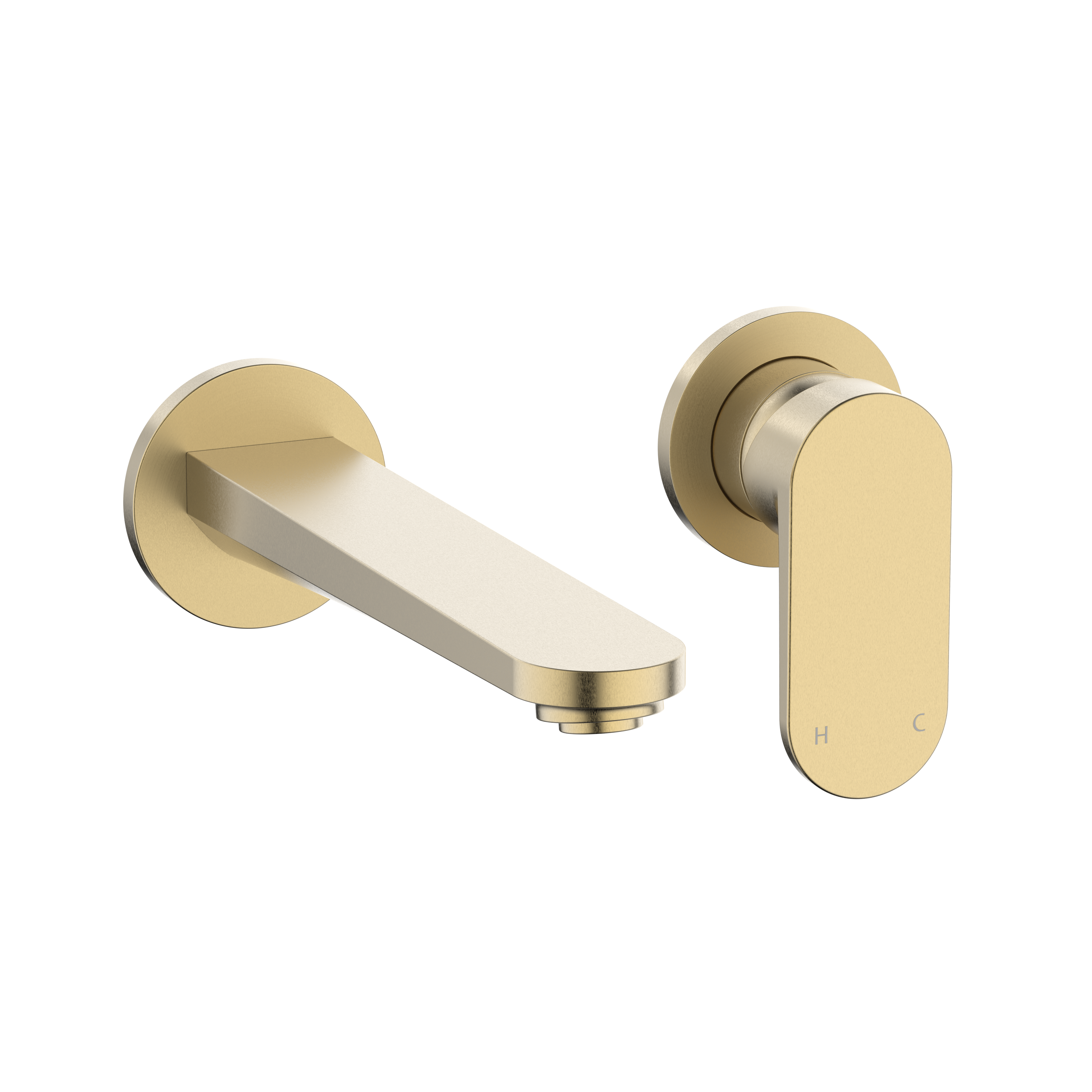 Crosswater Drift 2H Basin Set Wall Mounted Brushed Brass