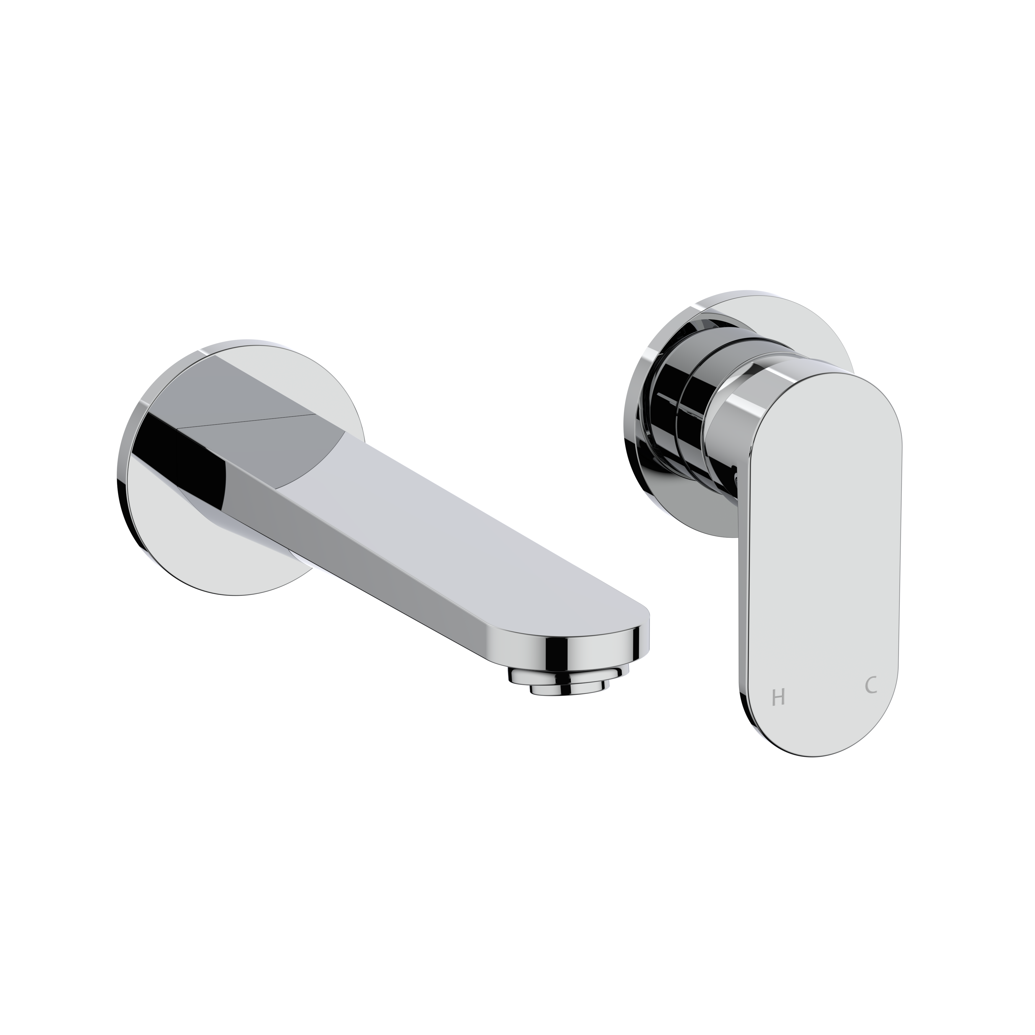 Crosswater Drift 2H Basin Set Wall Mounted Chrome