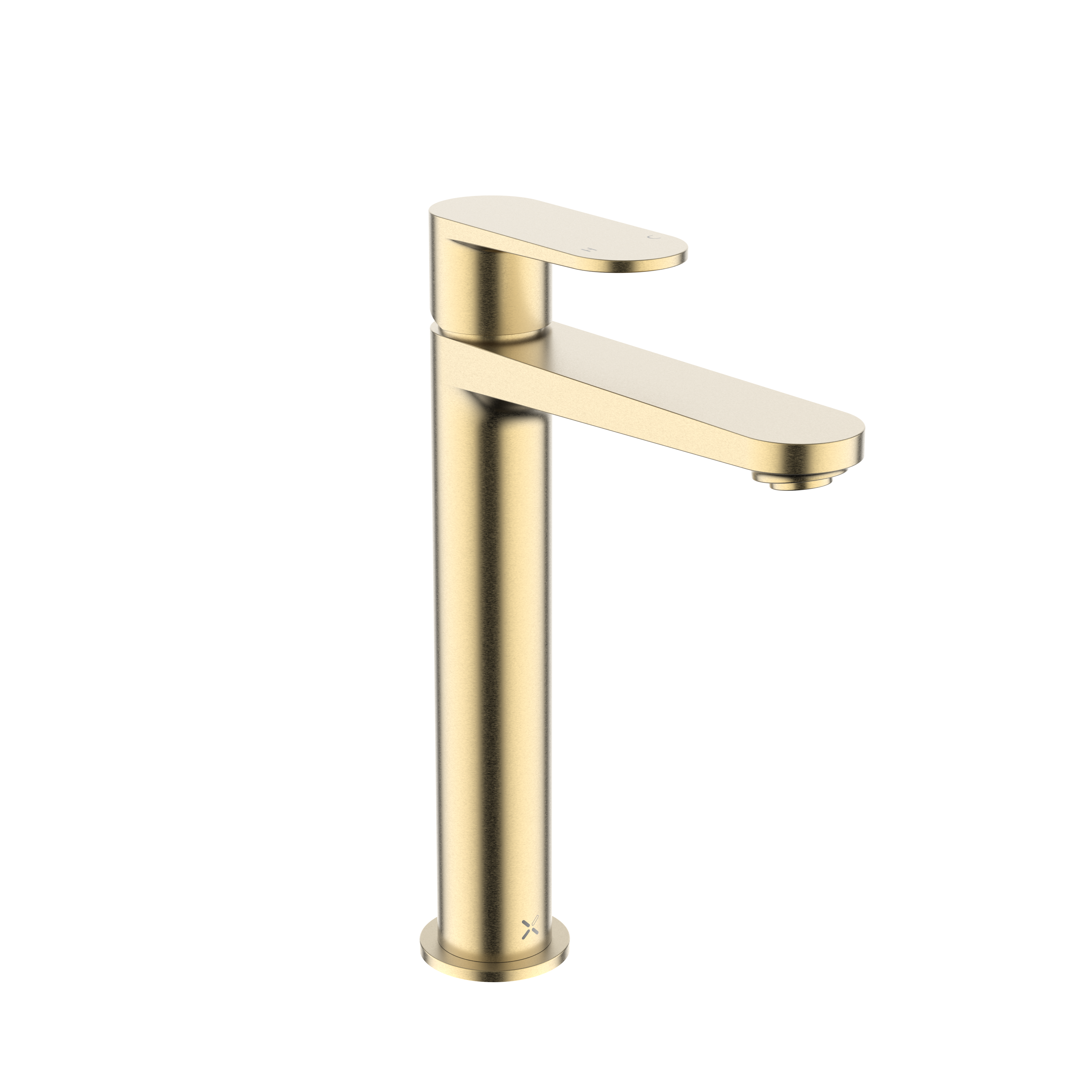 Crosswater Drift Tall Basin Monobloc Mixer Tap & Clicker Waste Brushed Brass
