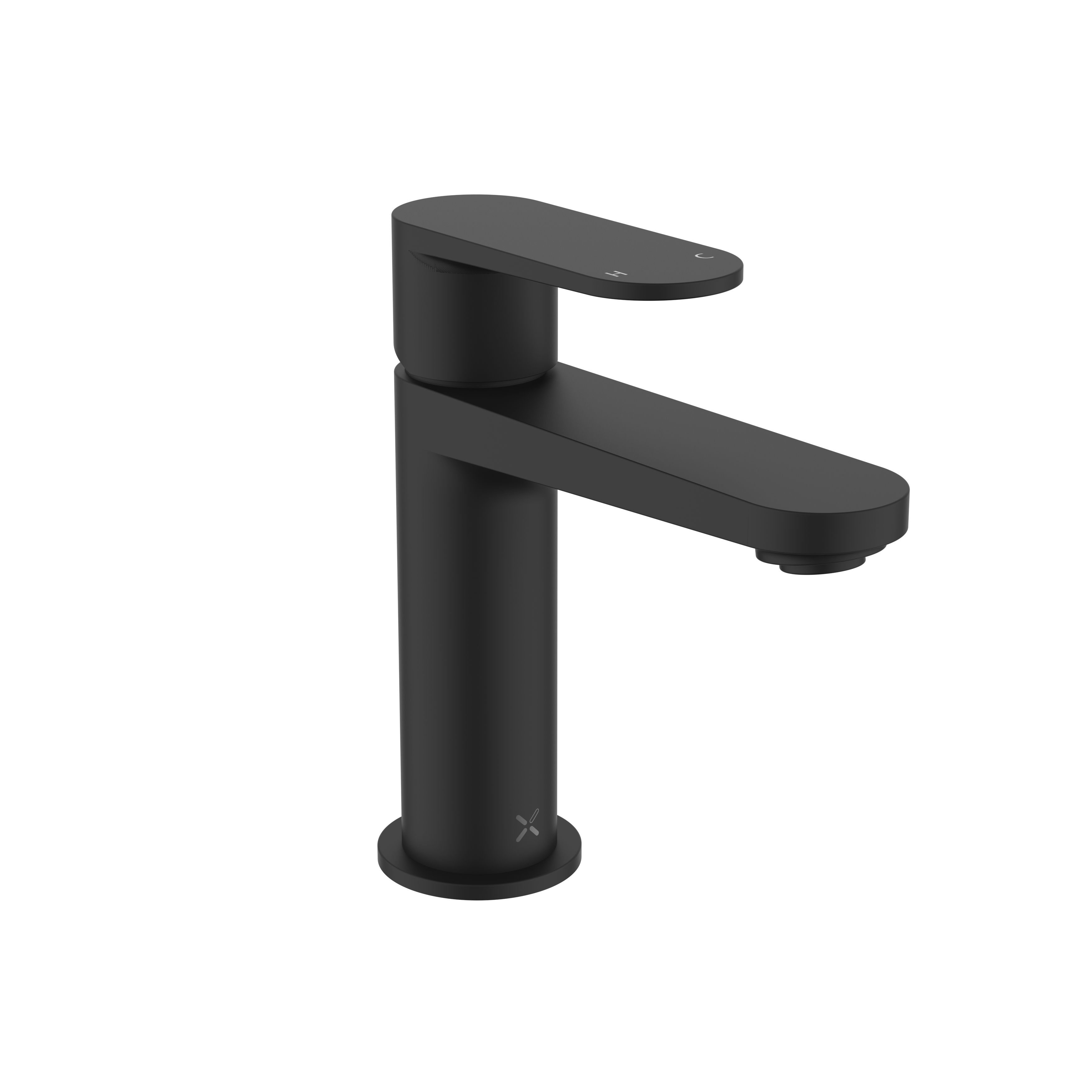 Crosswater Drift Basin Monobloc Mixer Tap With Clicker Waste Matt Black