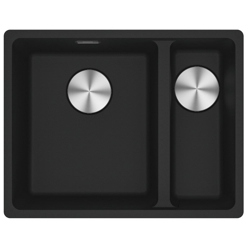 Franke Maris MRG 160-34-15 1.5 Right Hand Small Bowl Undermount Fragranite Sink in Matt Black 125.0688.523