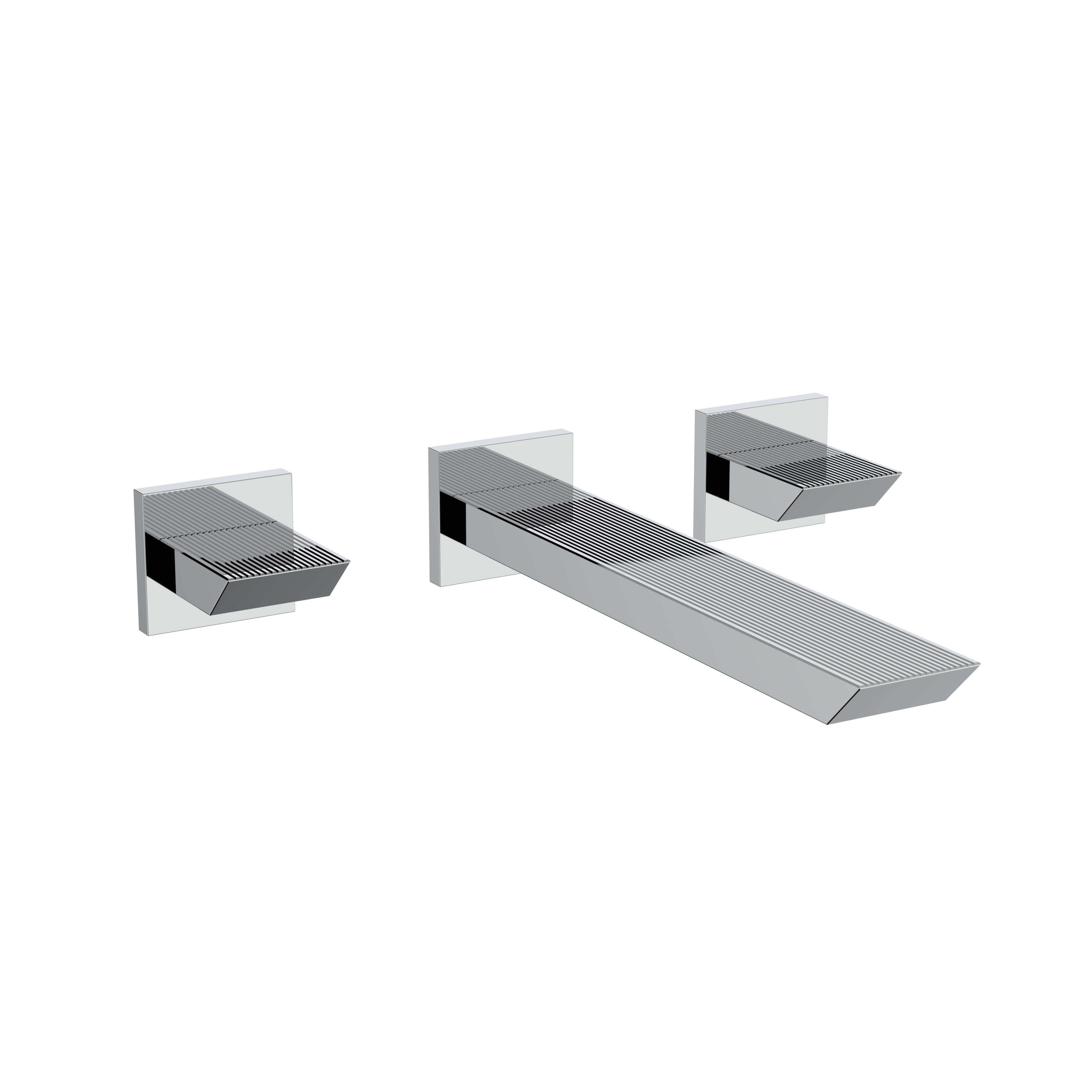 Crosswater Limit 3H Basin Set Wall Mounted Chrome