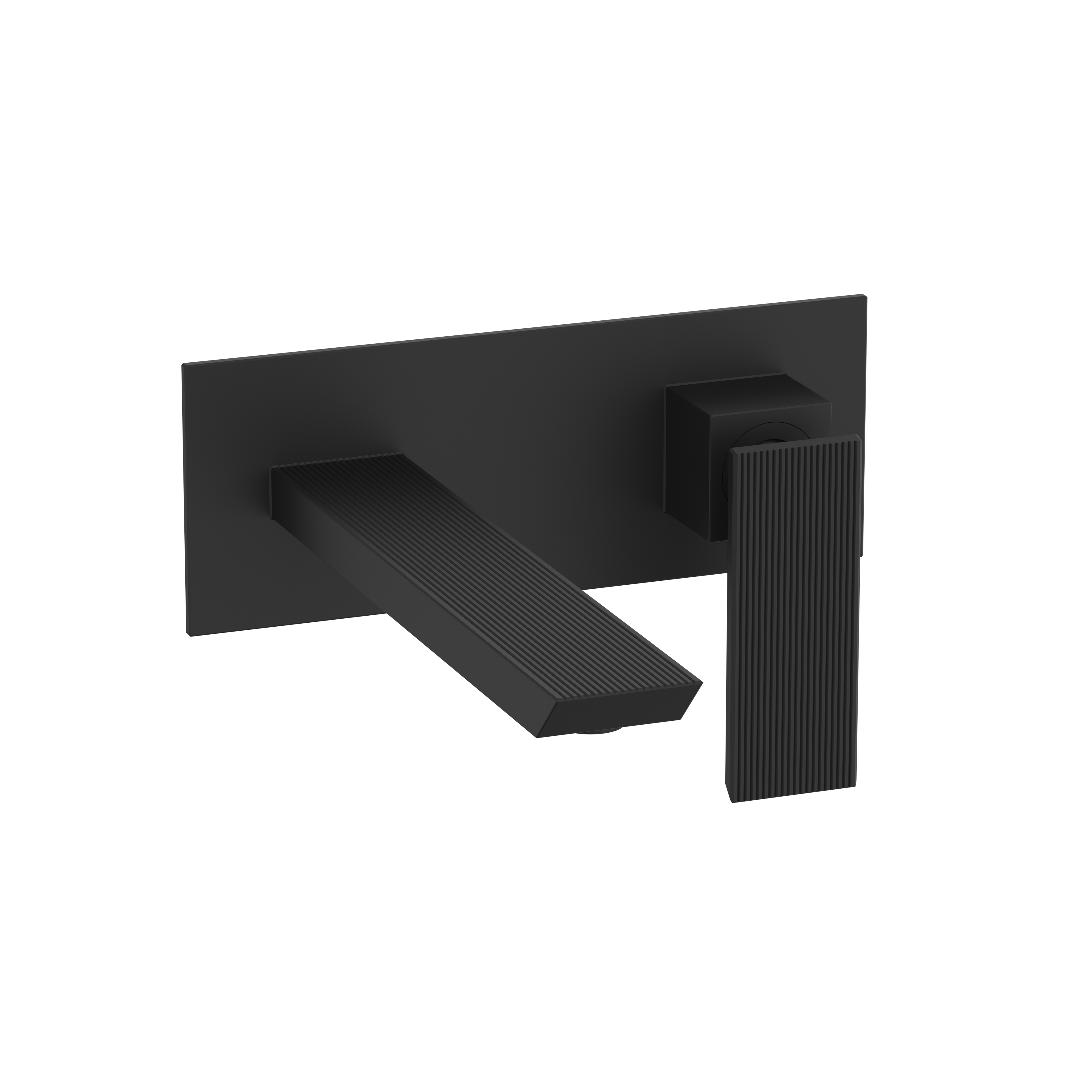 Crosswater Limit 2H Basin Mixer Set Wall Mounted Matt Black