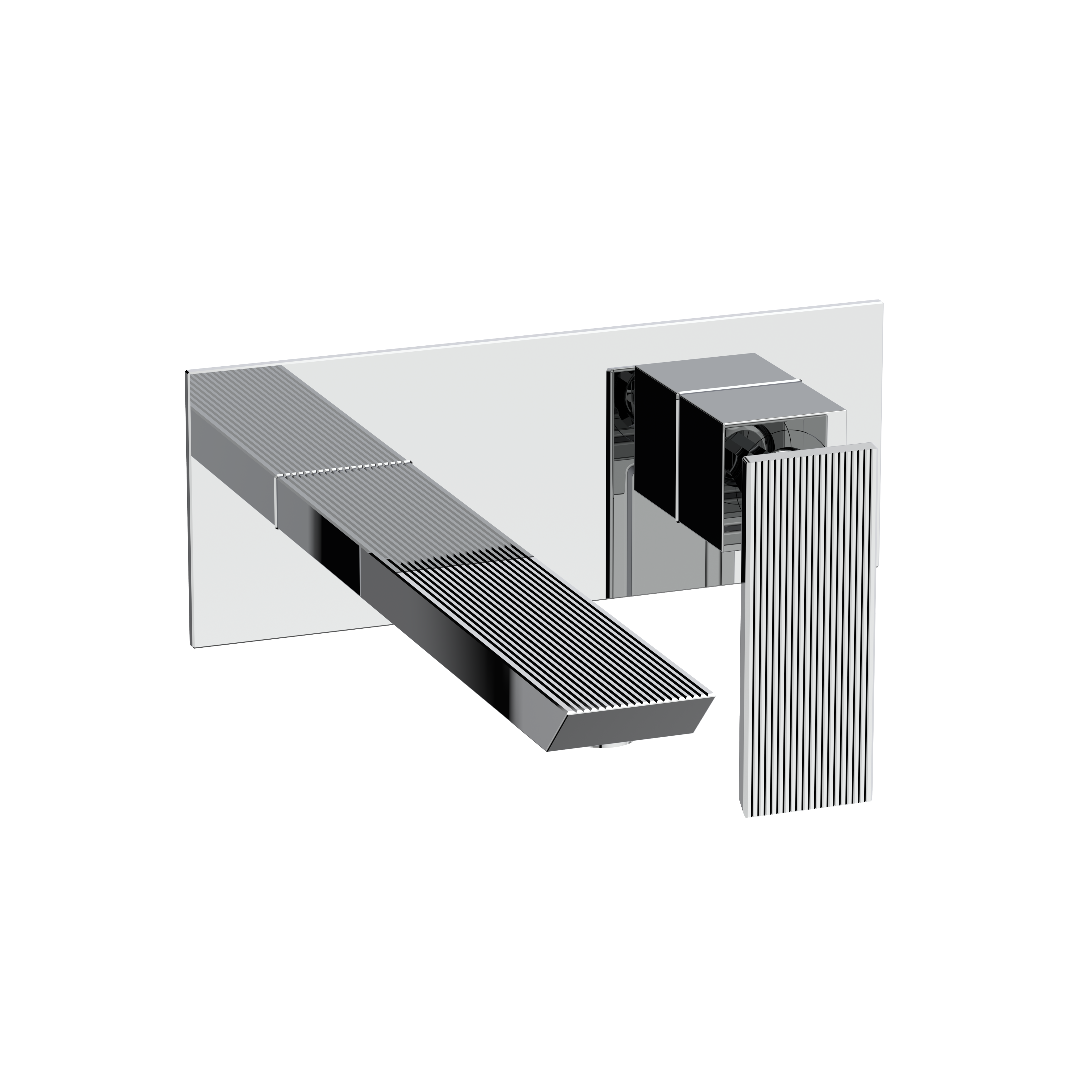 Crosswater Limit 2H Basin Mixer Set Wall Mounted Chrome