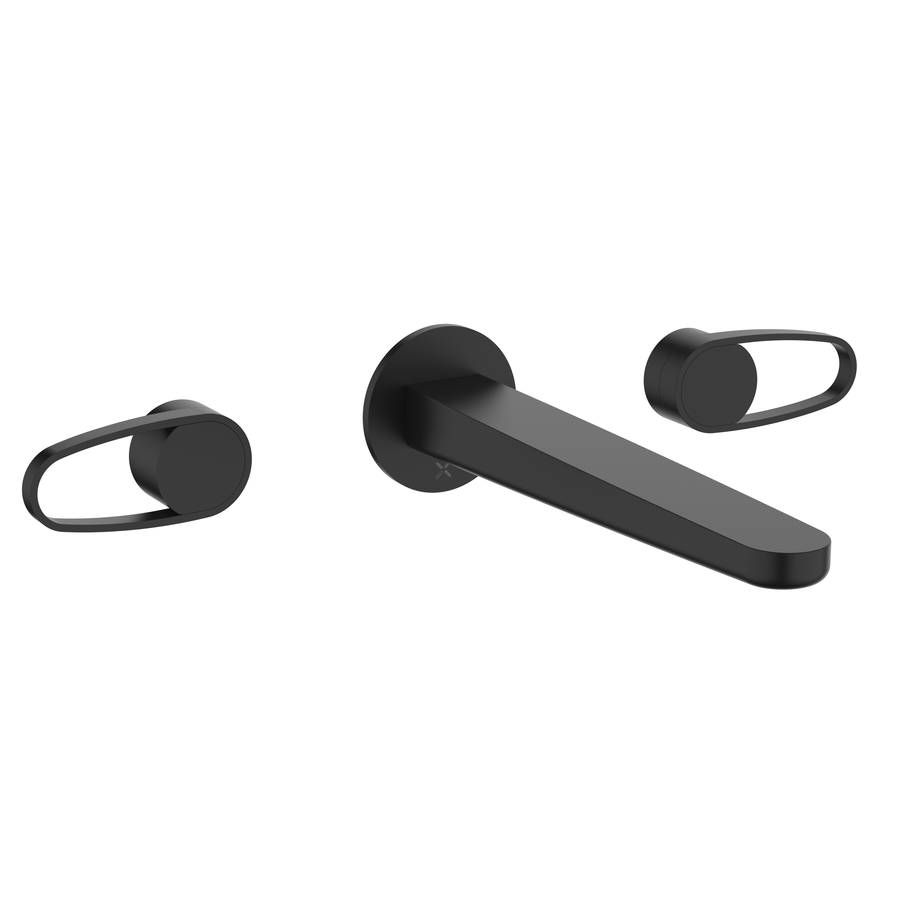 Crosswater Lazo Basin 3H Set Wall Mounted Matt Black