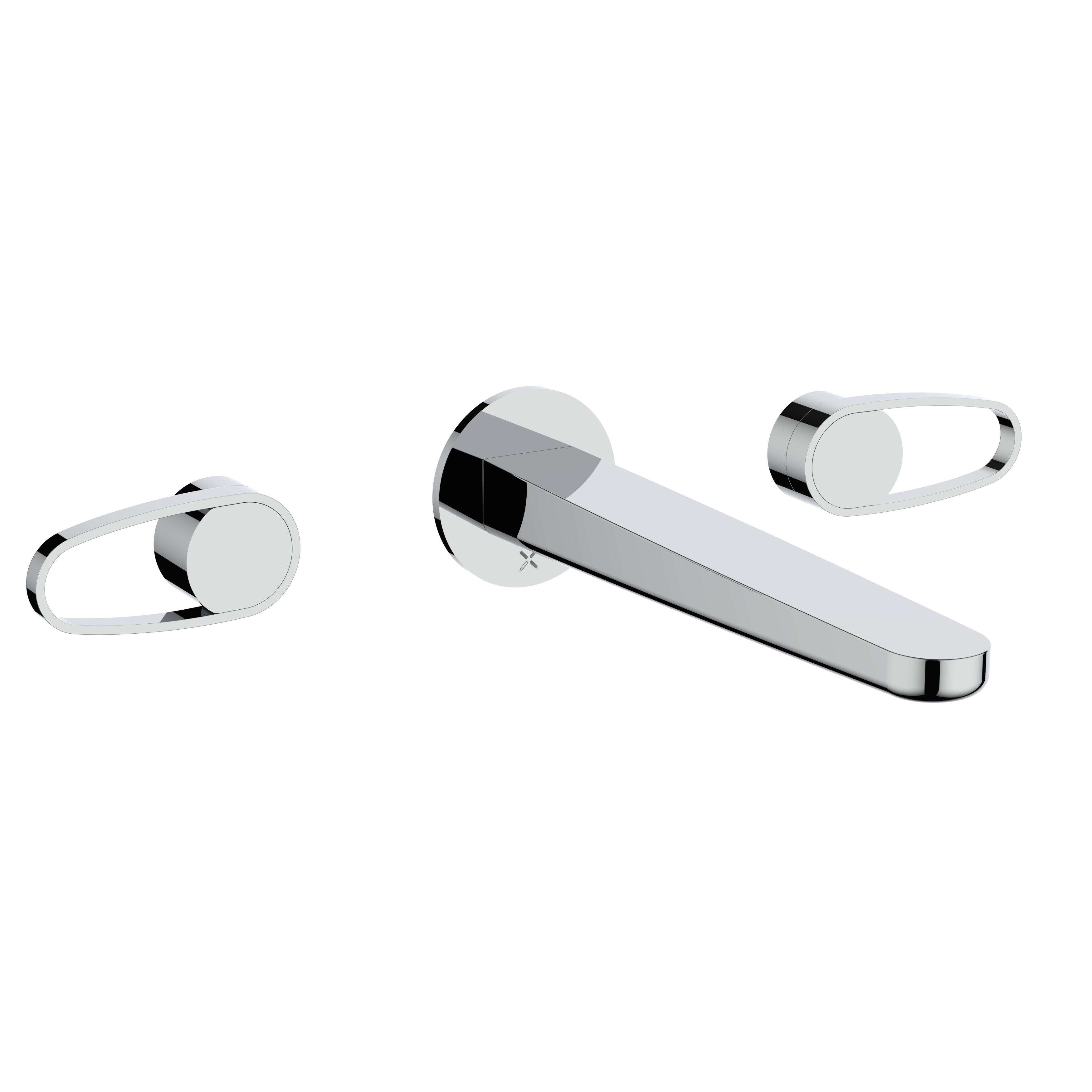 Crosswater Lazo Basin 3H Set Wall Mounted Chrome
