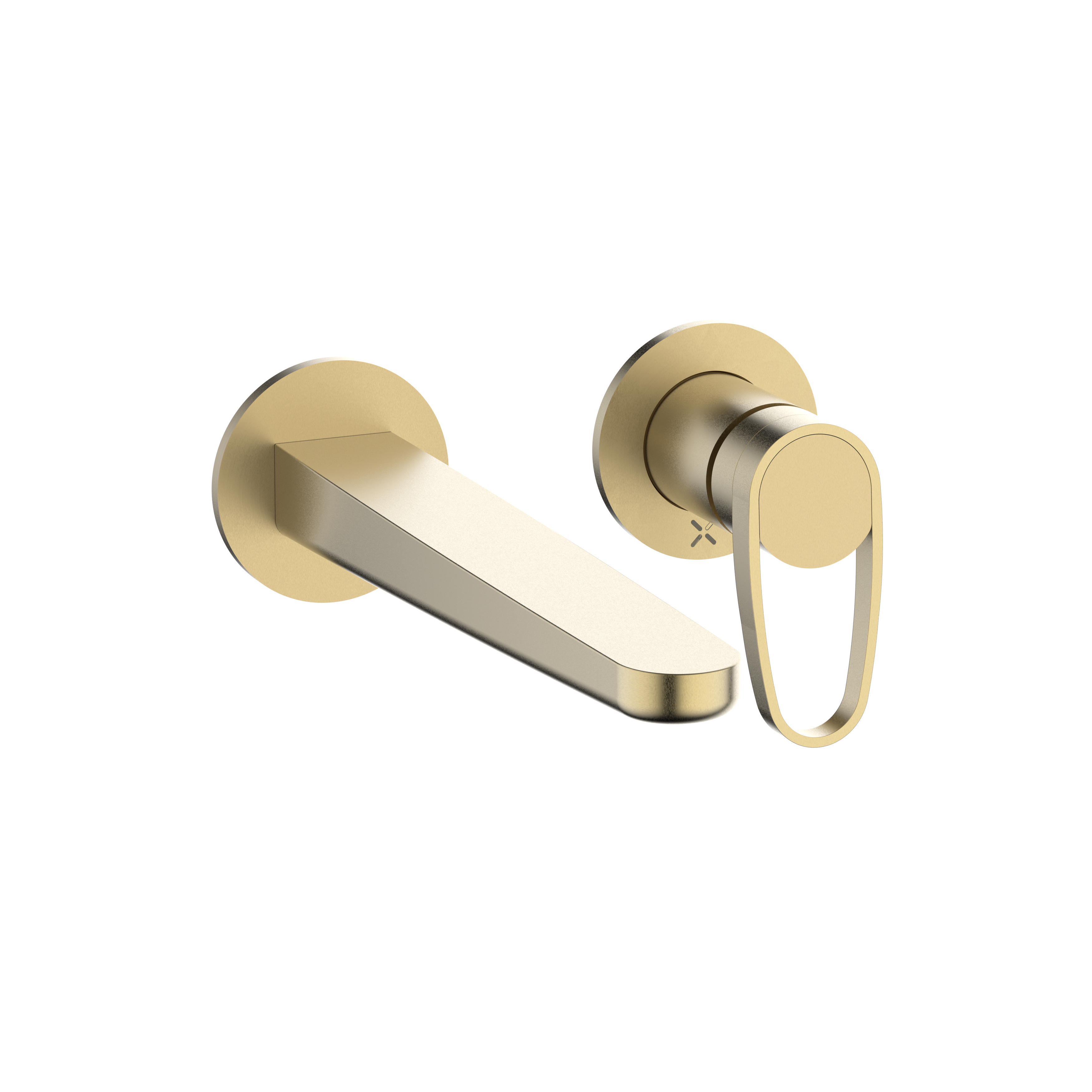 Crosswater Lazo 2H Basin Set Wall Mounted Brushed Brass