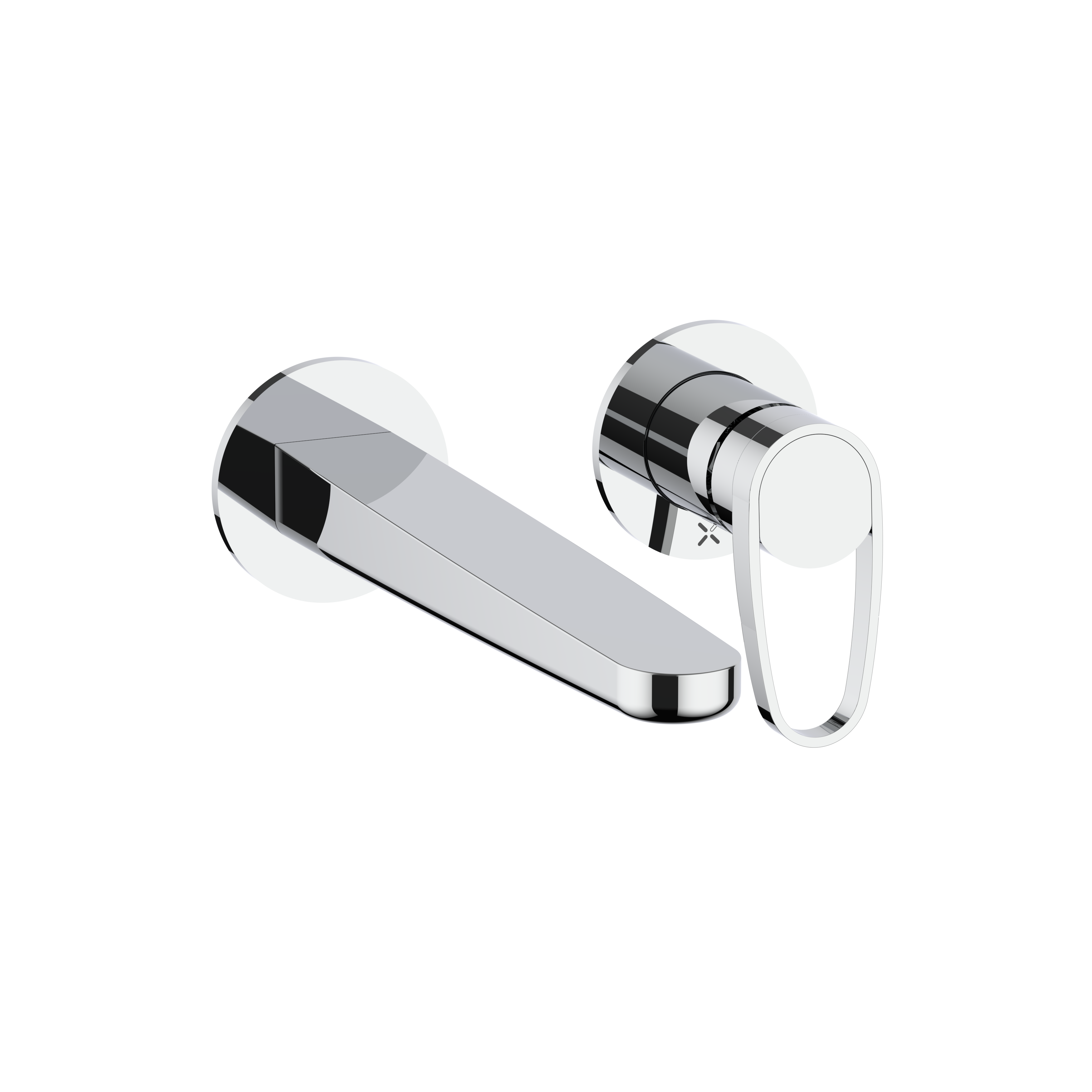 Crosswater Lazo 2H Basin Set Wall Mounted Chrome