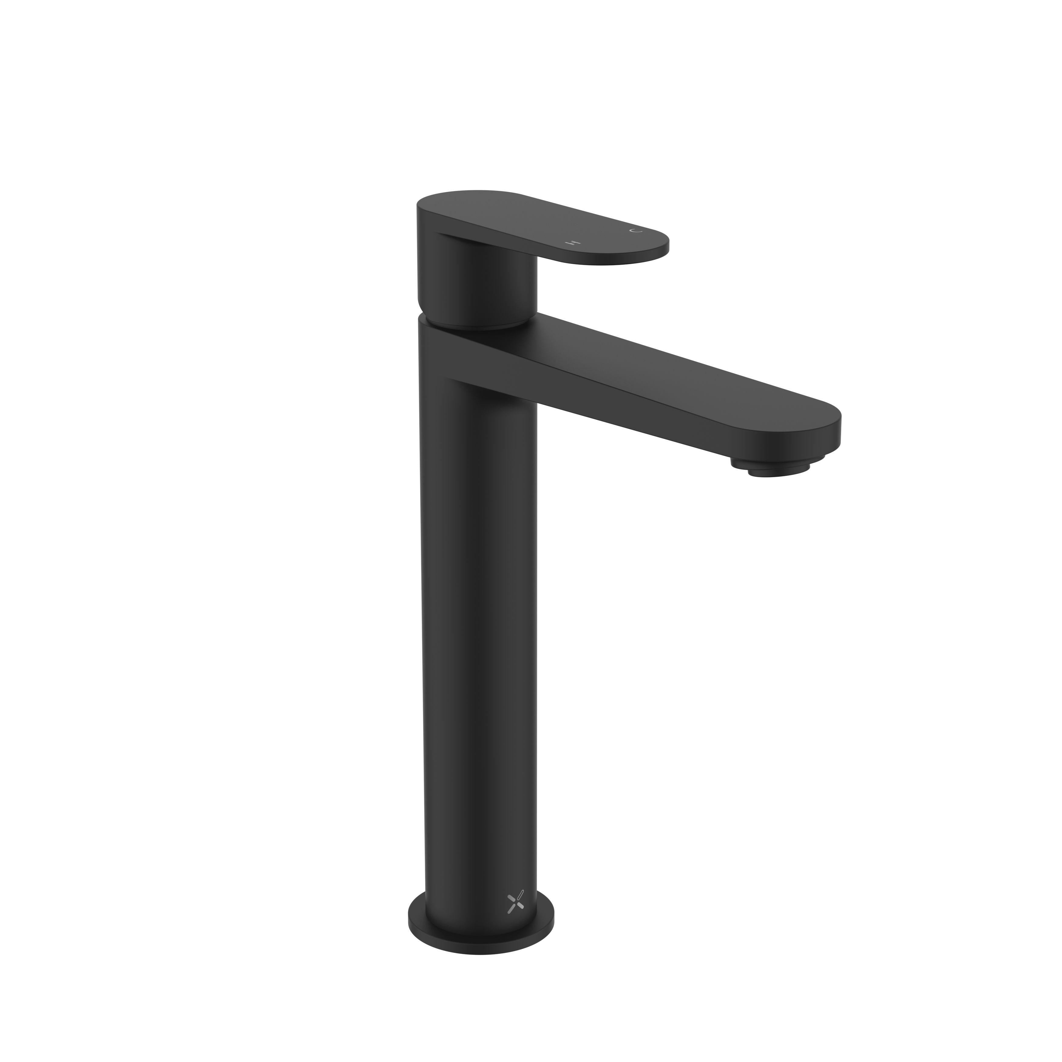 Crosswater Drift Tall Basin Monobloc Tap With Clicker Waste Matt Black