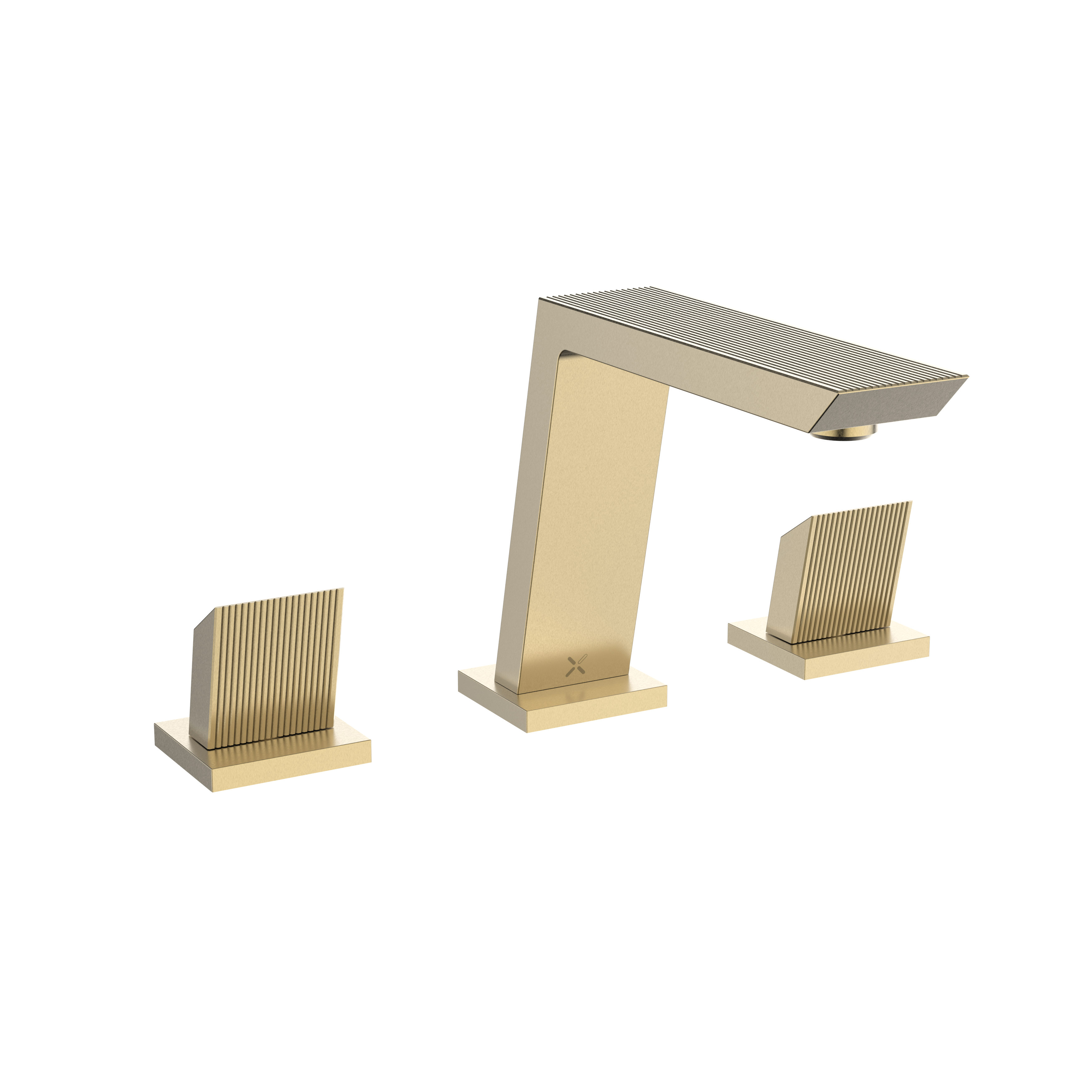 Crosswater Limit 3H Basin Mixer Set Deck Mounted Brushed Brass
