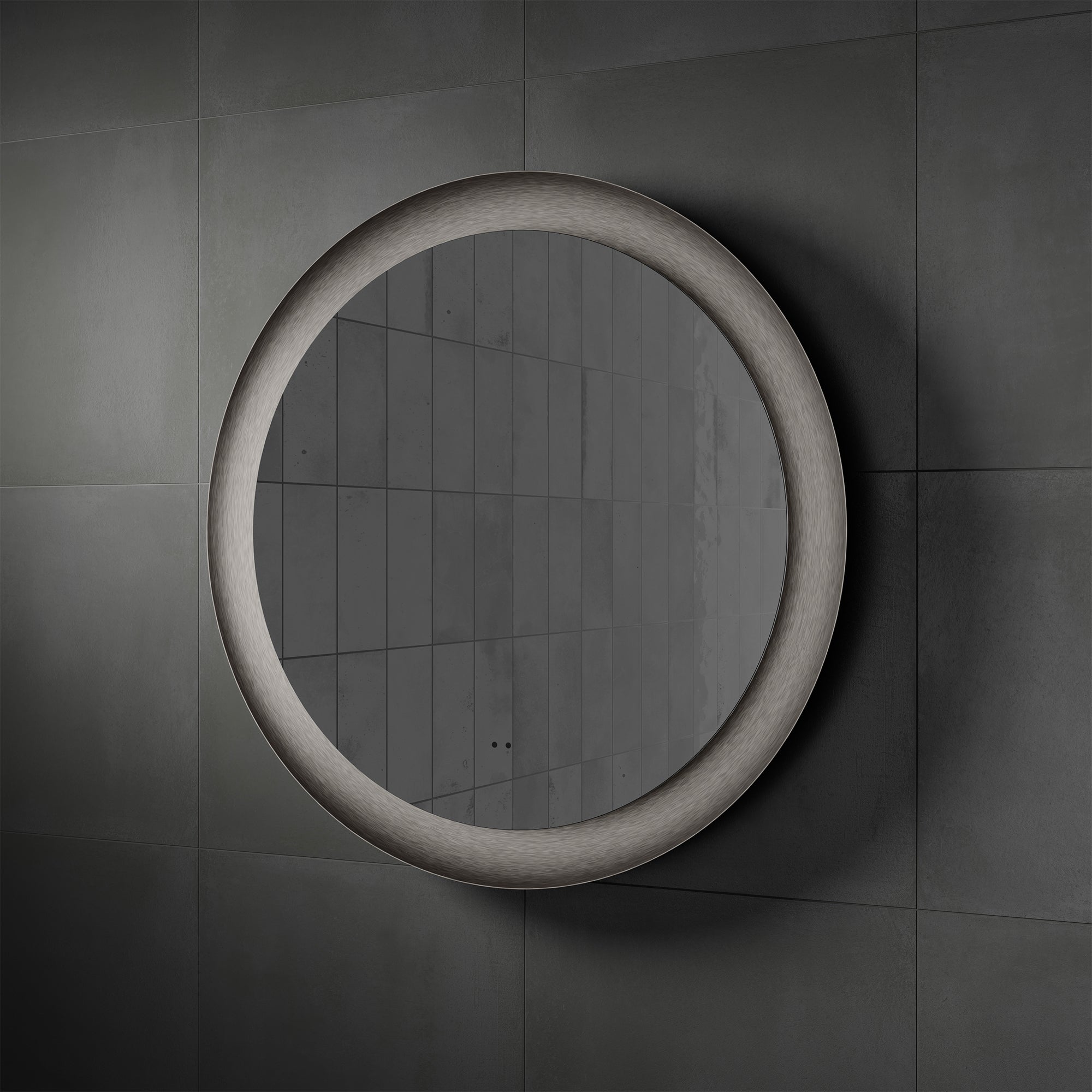 HiB Vaida 80 Brushed Steel Mirror