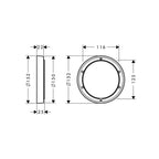 hansgrohe Extension element 15 cm, Chrome