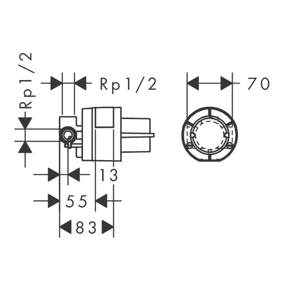 hansgrohe Basic Set for single lever shower valve for concealed installation