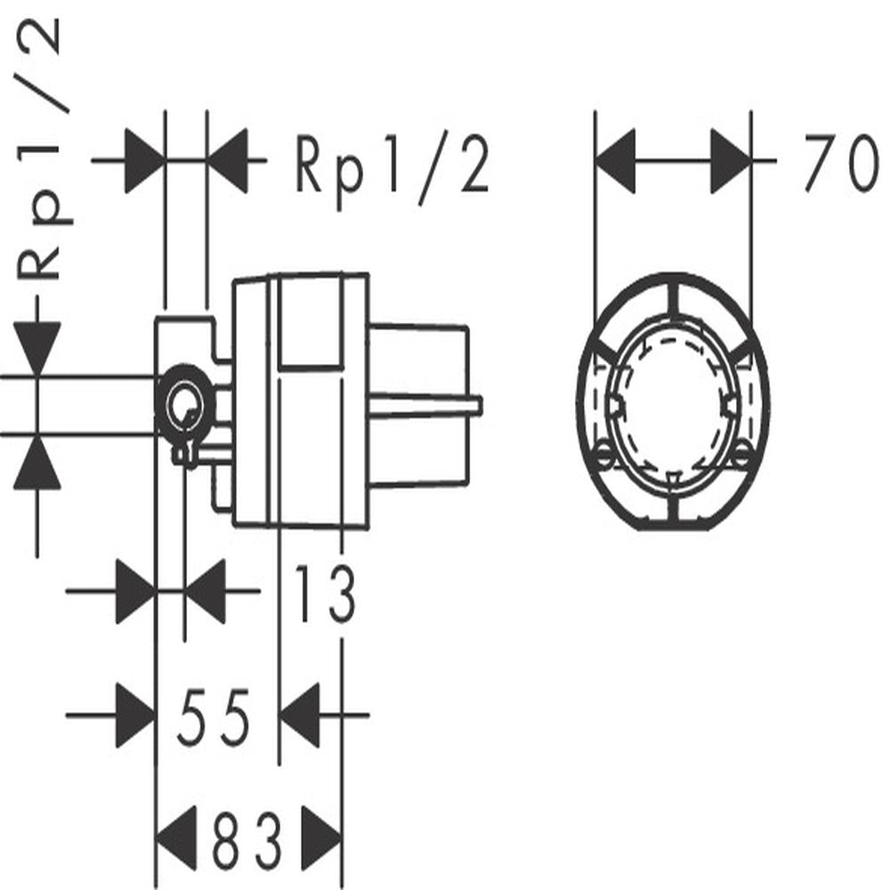 hansgrohe Basic Set for single lever shower valve for concealed installation