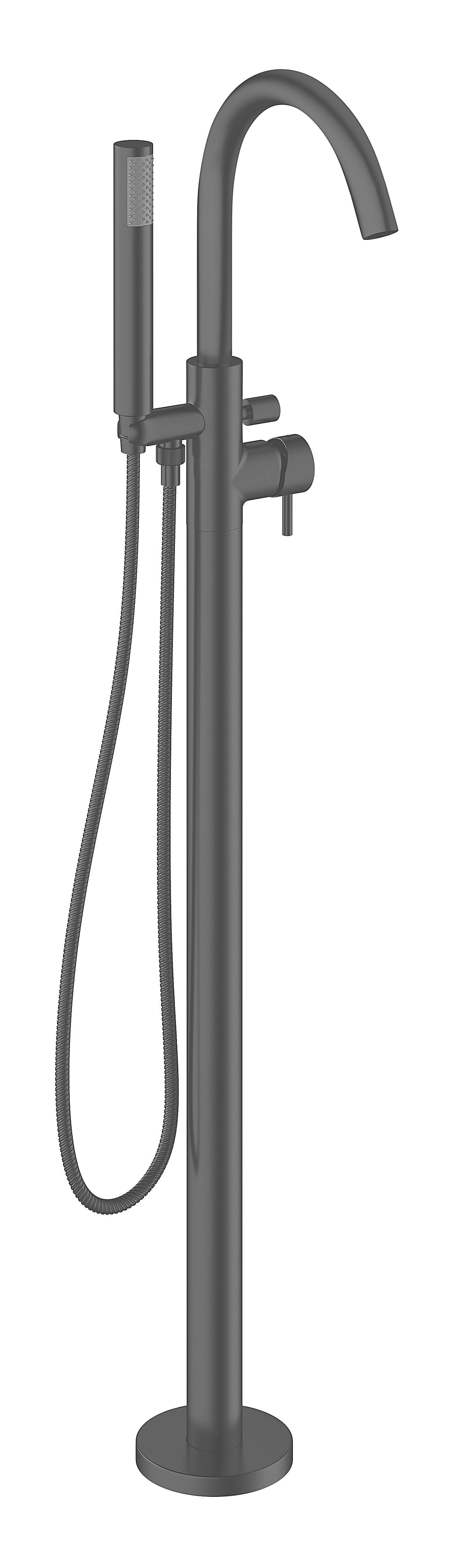 Crosswater MPairO Bath Shower Mixer Floor Standing Slate