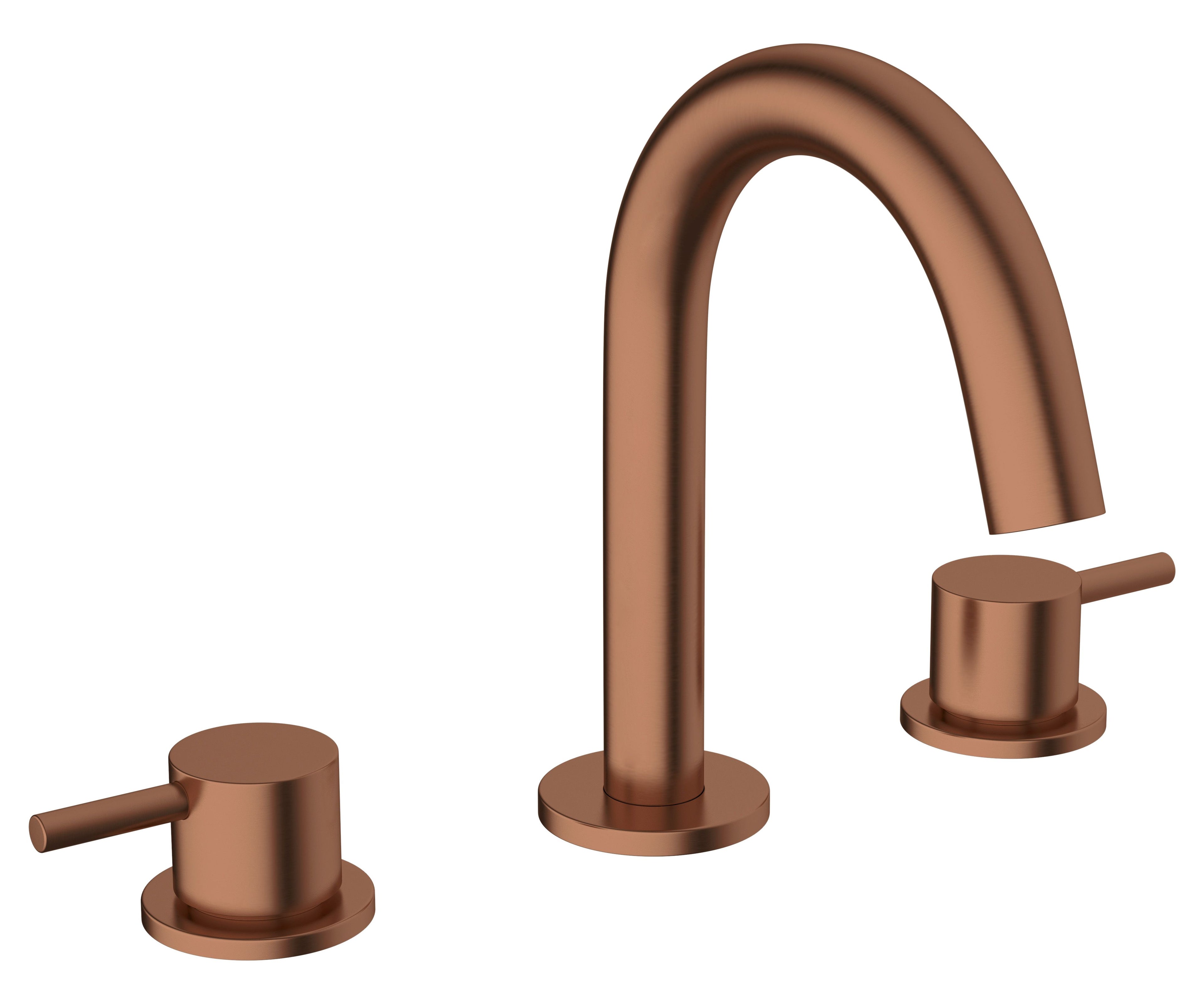 Crosswater MPairO Basin 3 Hole Deck Mounted Set Brushed Bronze
