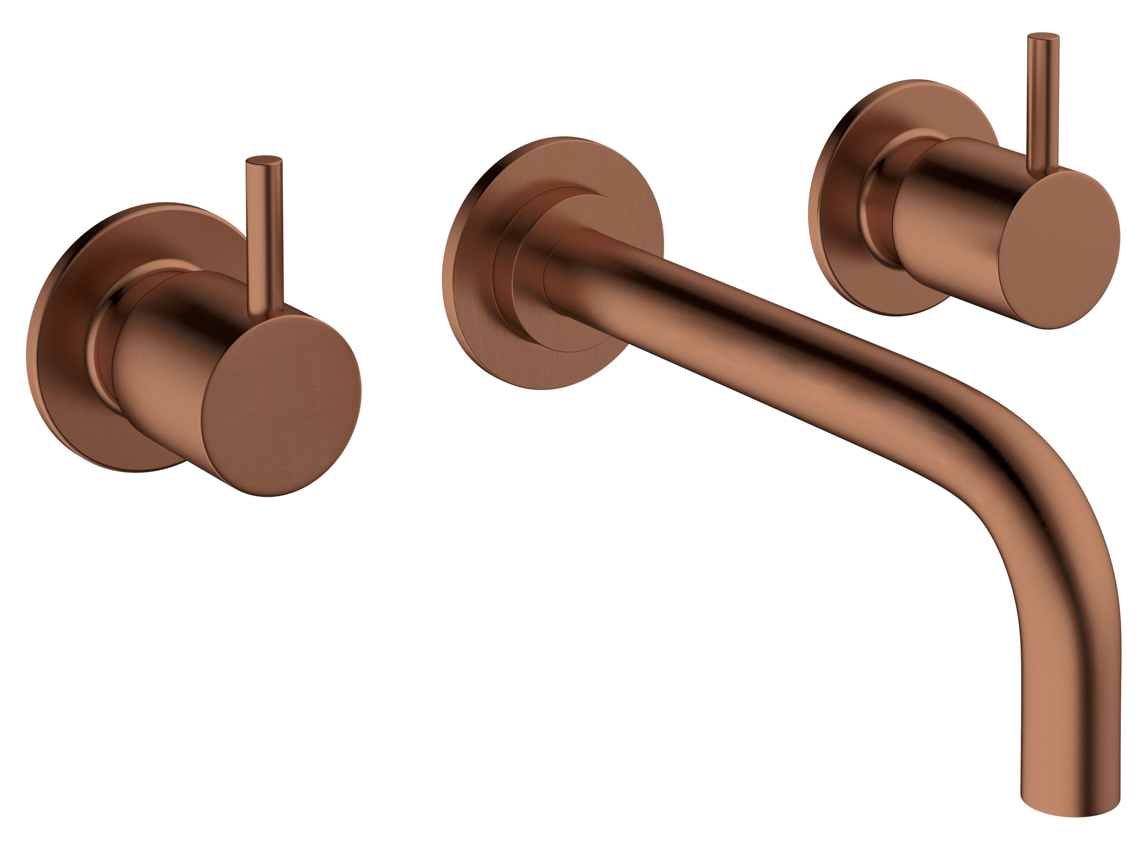 Crosswater MPairO Basin 3 Hole Wall Mounted Set Brushed Bronze