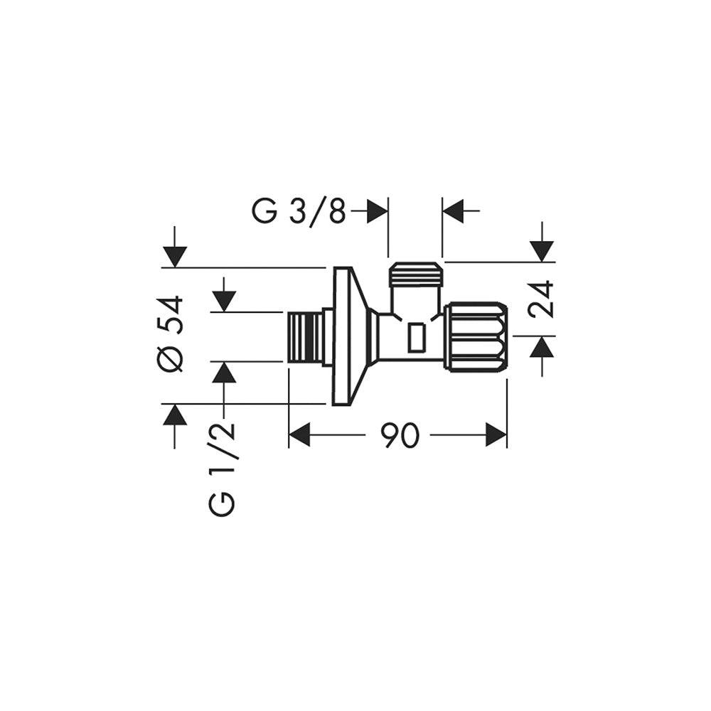 hansgrohe Angle Valve with microfilter outlet G 3/8, Chrome