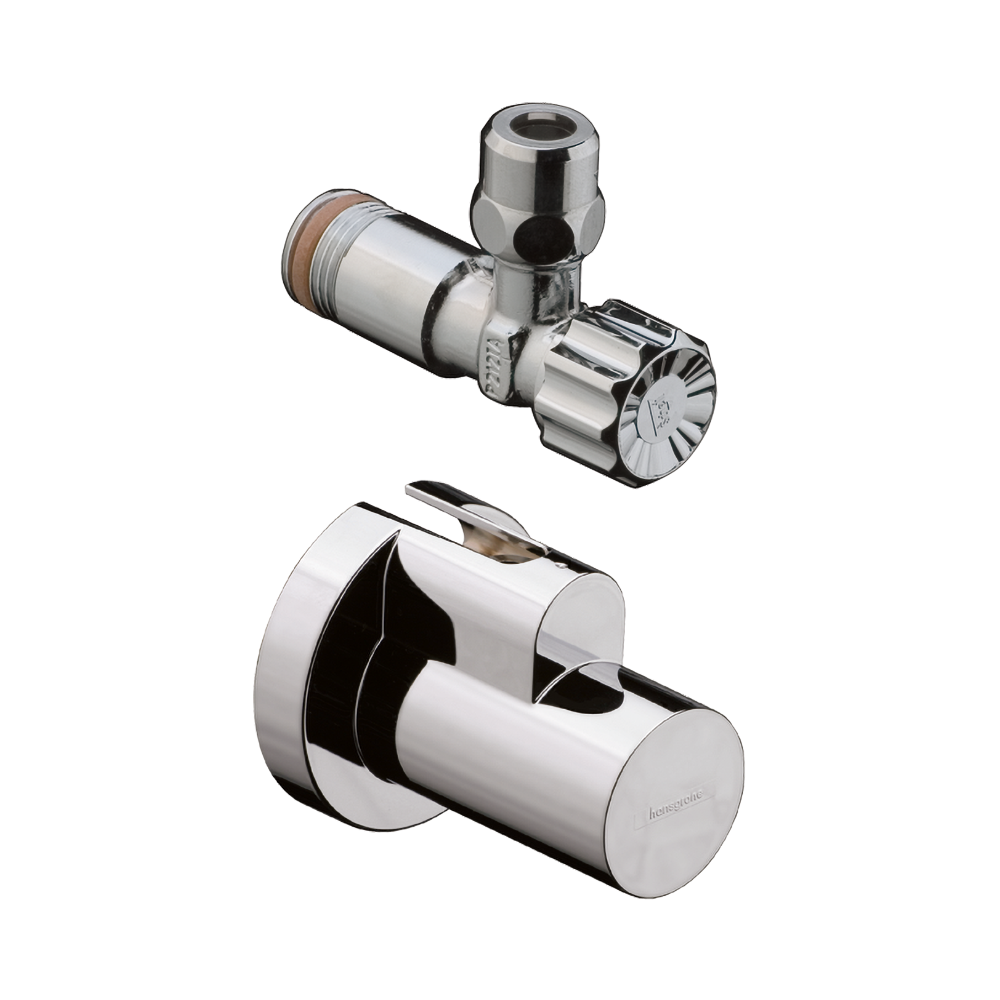 hansgrohe Angle Valve with cover outlet G 3/8, Chrome