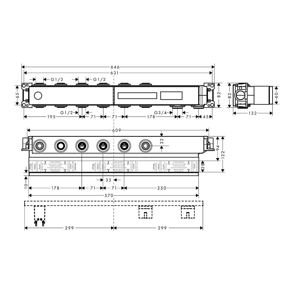 hansgrohe RainSelect Basic Set for 4 Outlets