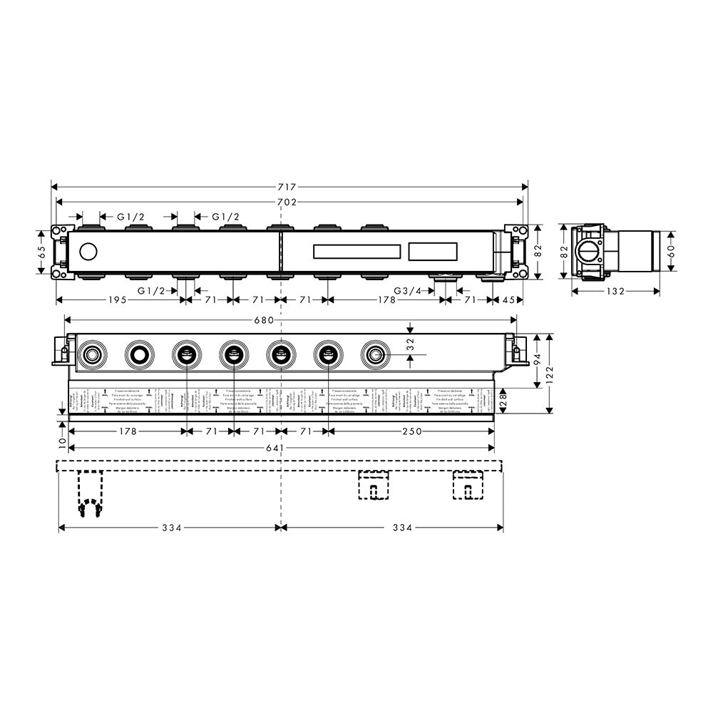 hansgrohe RainSelect Basic Set for 5 Outlets