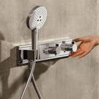 hansgrohe RainSelect TSM Valve, 2 Outlets and Shower Holder, Chrome