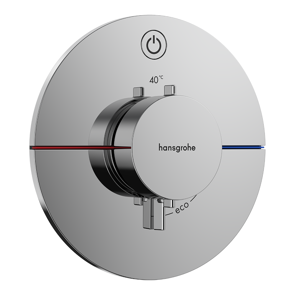 hansgrohe ShowerSelect Comfort S Thermostatic Shower Mixer Valve, 1 Outlet, Chrome