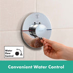 hansgrohe ShowerSelect Comfort S Thermostatic Shower Mixer Valve, 2 Outlets with integrated security combination according to EN1717, Chrome