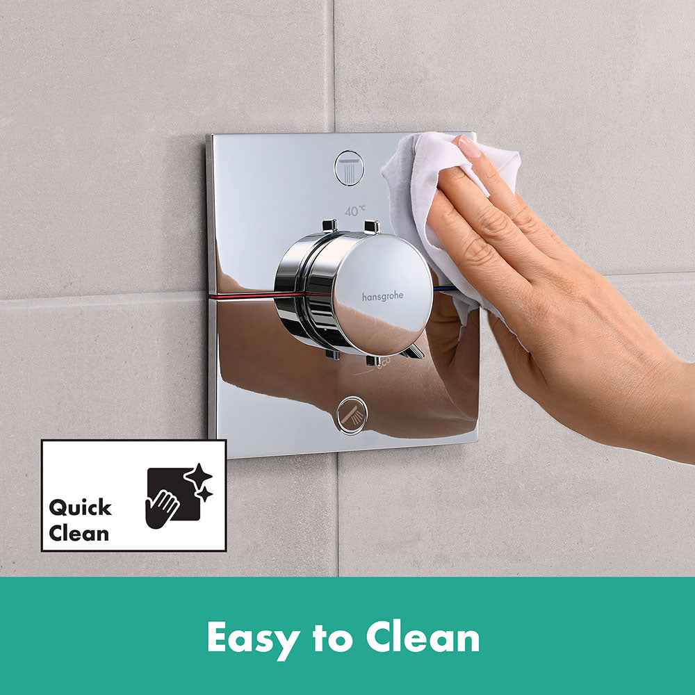 hansgrohe ShowerSelect Comfort E Thermostatic Shower Mixer Valve, 2 Outlets, Chrome