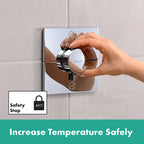 hansgrohe ShowerSelect Comfort E Thermostatic Shower Mixer Valve, 2 Outlets, Chrome