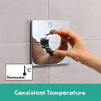 hansgrohe ShowerSelect Comfort E Thermostatic Shower Mixer Valve, 2 Outlets, Chrome