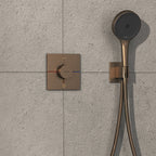 hansgrohe ShowerSelect Comfort E Thermostatic Shower Mixer Valve, 2 Outlets, Brushed Bronze