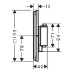hansgrohe ShowerSelect Comfort E Thermostatic Shower Mixer Valve, 2 Outlets, Brushed Bronze