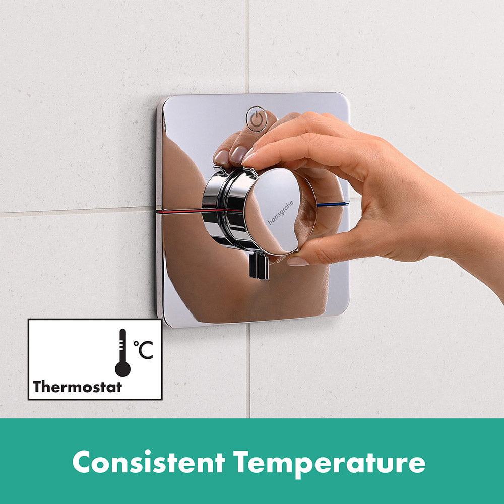 hansgrohe ShowerSelect Comfort Q Thermostatic Shower Mixer Valve, 1 Outlet, Chrome