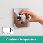 hansgrohe ShowerSelect Comfort Q Thermostatic Shower Mixer Valve, 1 Outlet, Chrome