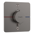 hansgrohe ShowerSelect Comfort Q Thermostatic Shower Mixer Valve, 2 Outlets, Brushed Black Chrome