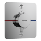 hansgrohe ShowerSelect Comfort Q Thermostatic Shower Mixer Valve, 2 Outlets with integrated security combination, Chrome