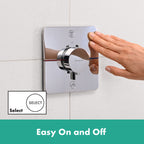 hansgrohe ShowerSelect Comfort Q Thermostatic Shower Mixer Valve, 2 Outlets with integrated security combination, Chrome