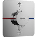 hansgrohe ShowerSelect Comfort Q Thermostatic Shower Mixer Valve, 2 Outlets with integrated security combination, Chrome