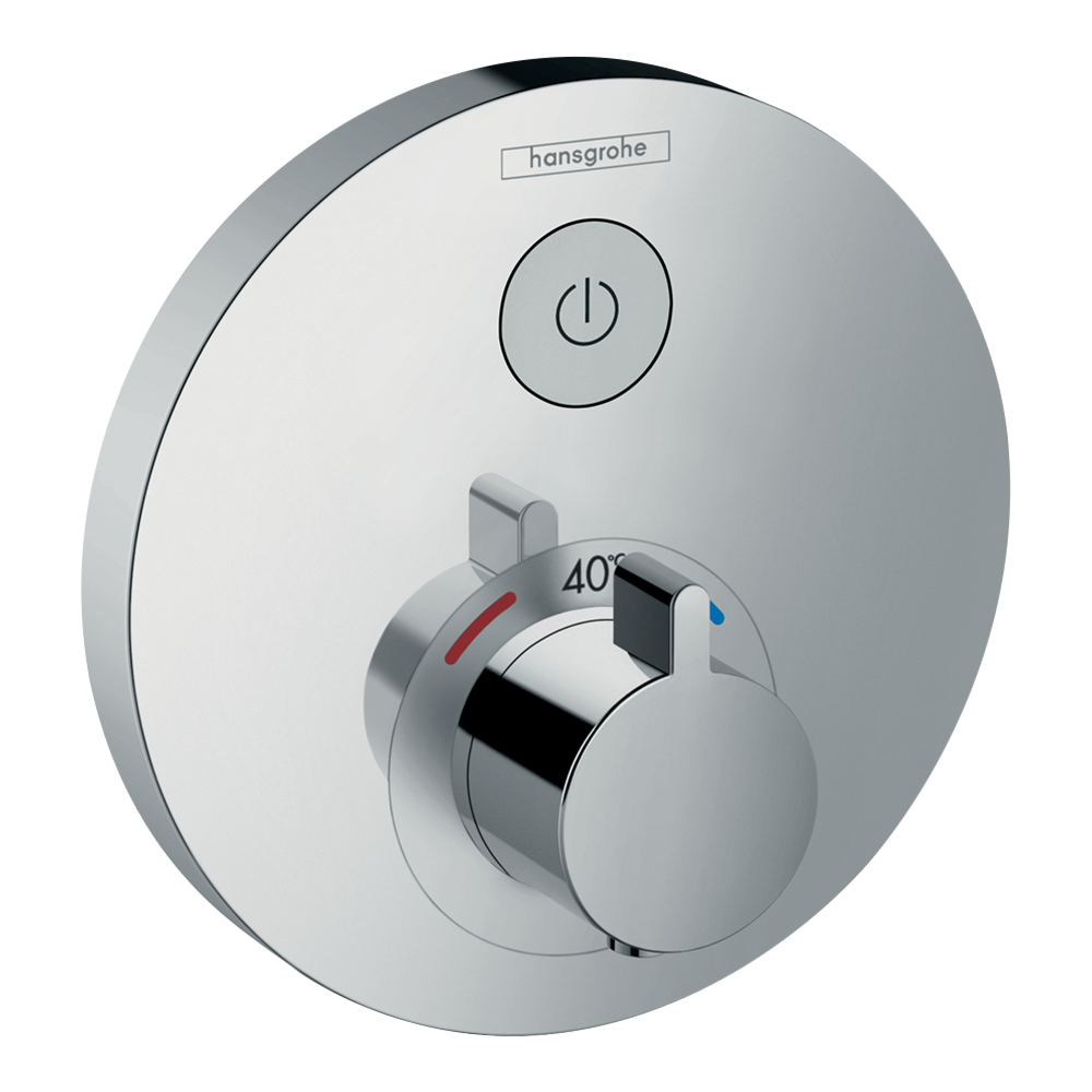 hansgrohe ShowerSelect S Thermostatic Shower Mixer Valve, 1 Outlet, Chrome
