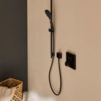 hansgrohe ShowerSelect Thermostatic Shower Mixer Valve, 2 Outlets, Matt Black