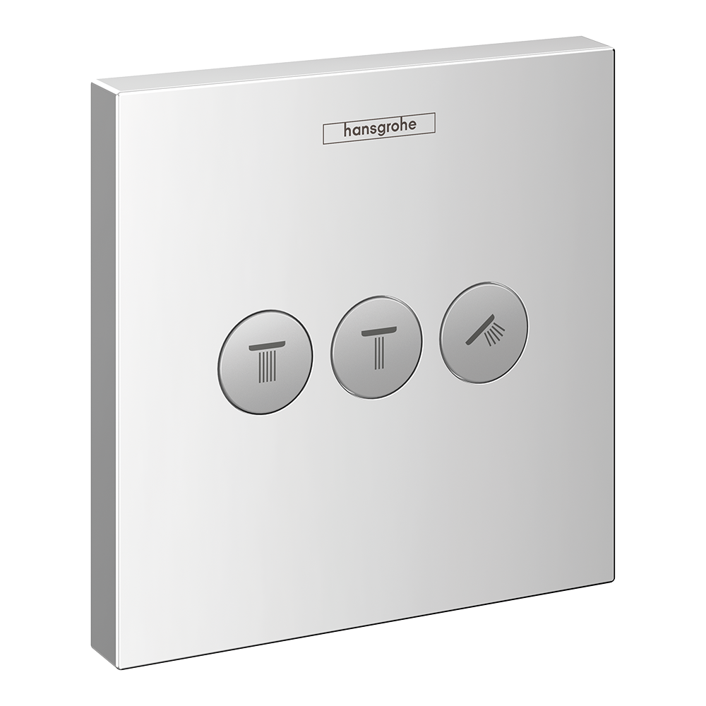 hansgrohe ShowerSelect Shower Mixer Valve, 3 Outlets, Chrome