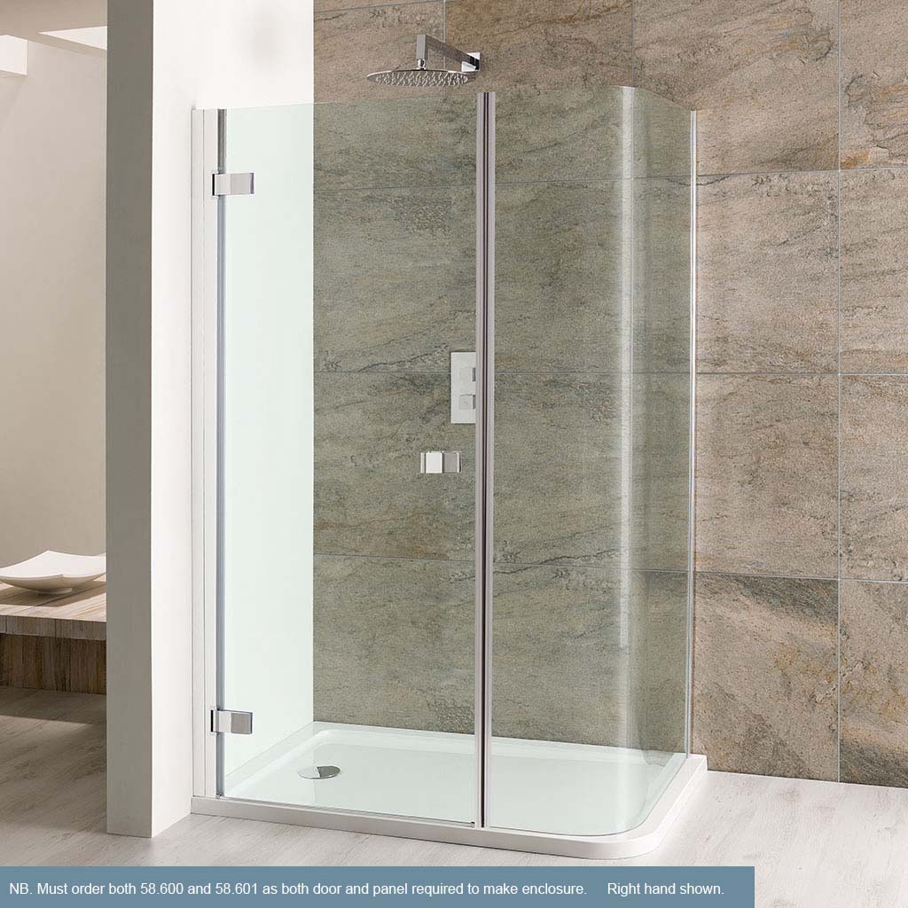 Eastbrook Volente Left Hand (LH) 1200mm x 800mm Curved Corner Shower Tray - White 158.602