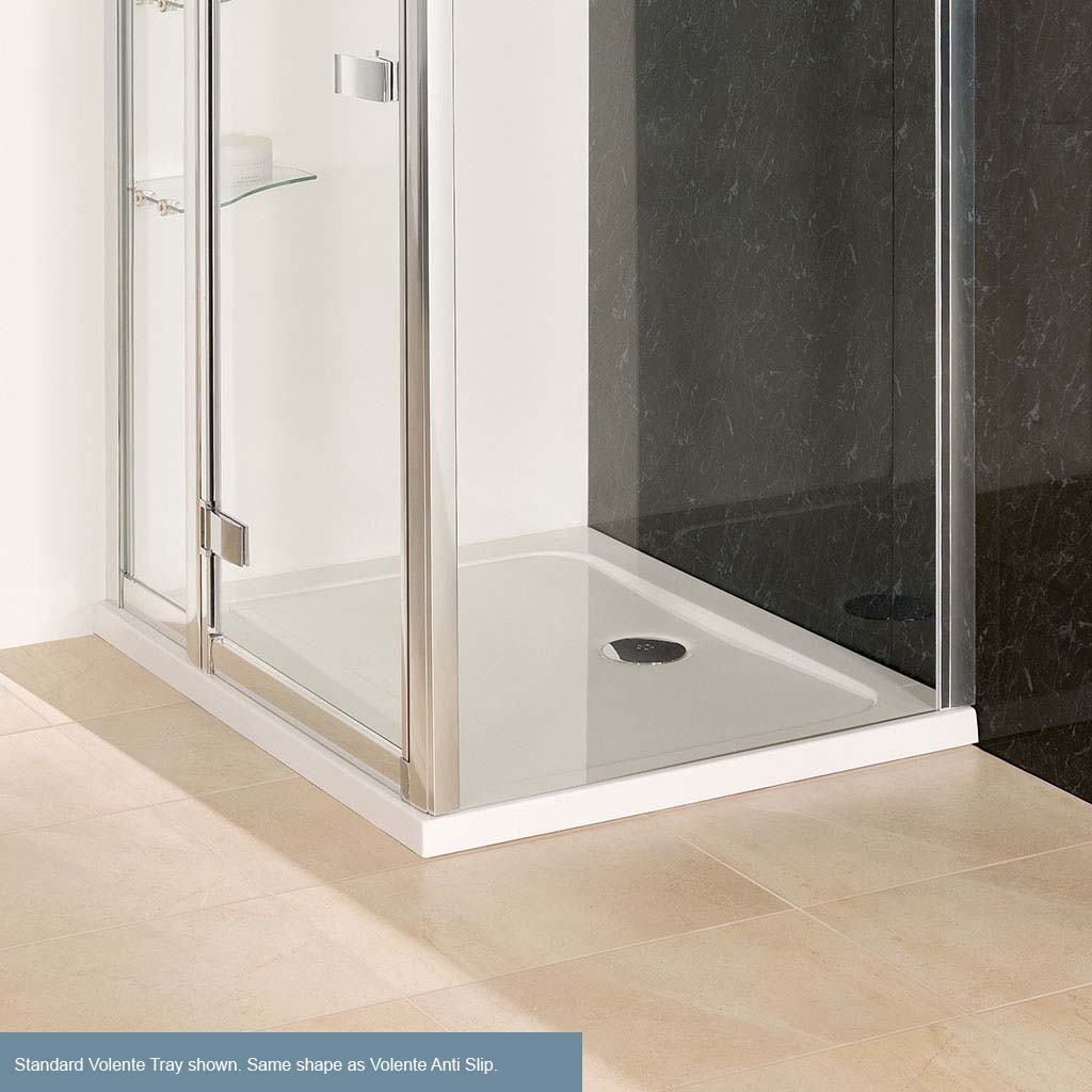 Eastbrook Volente Plan B Anti Slip ABS 1400mm x 900mm Rectangular Stone Resin Shower Tray - White 158.722