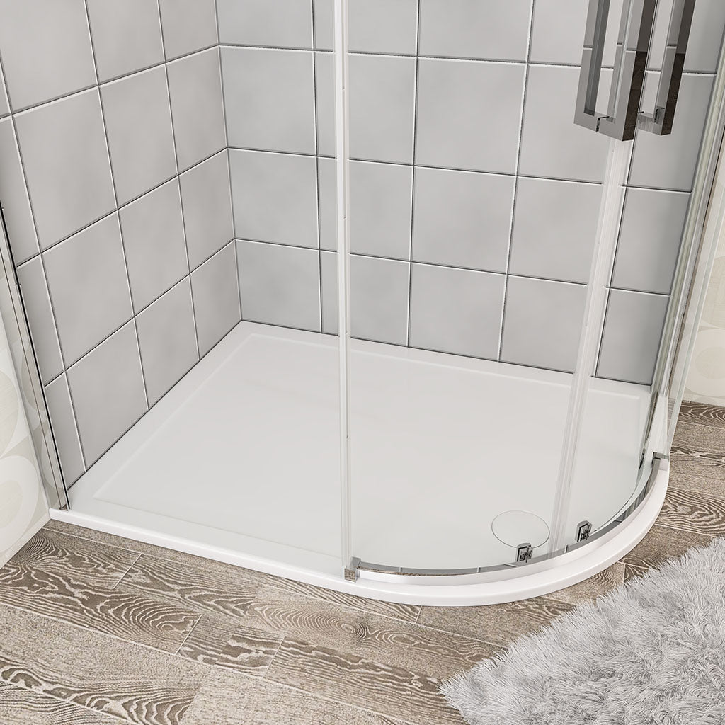 Eastbrook  Corsair 1200 x 800mm Offset Quad Right Hand (RH) 28mm Shower Tray - White  159.1304